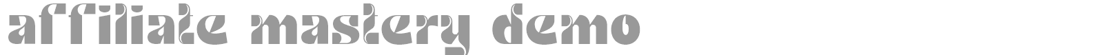 Affiliate Mastery font preview